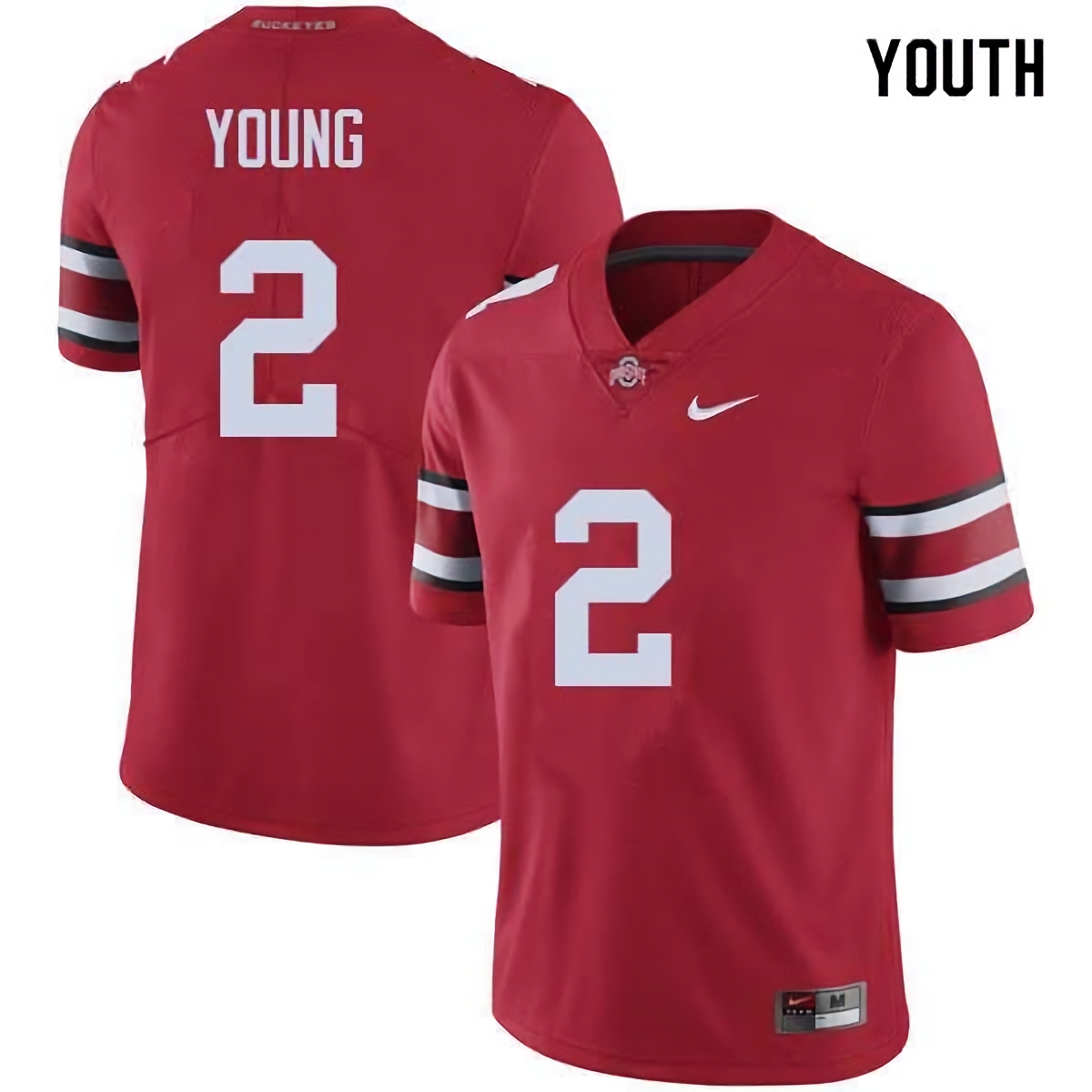Chase Young Ohio State Buckeyes Youth NCAA #2 Nike Red College Stitched Football Jersey YUX8656FZ